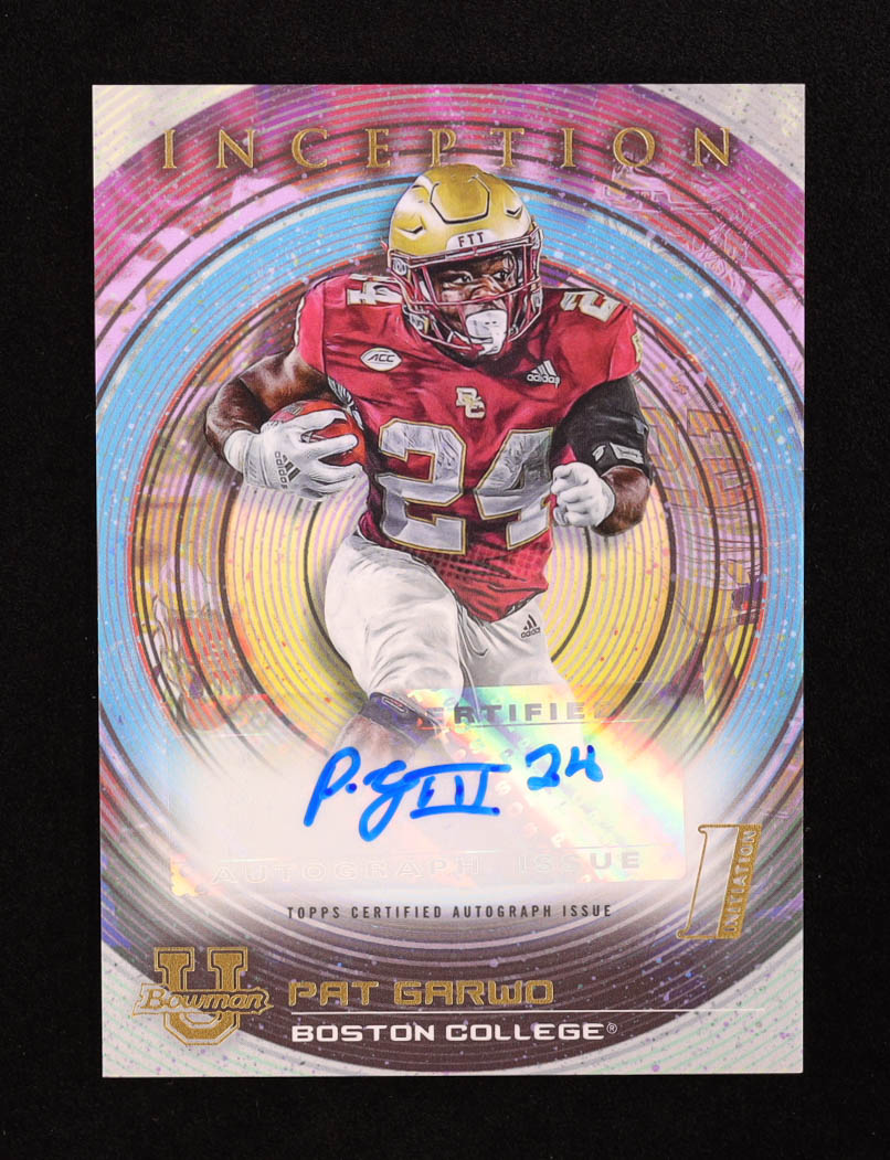 Pat Garwo 2022-23 Bowman Inception University Autographs #BIAPG RC at PristineAuction.com Pat Garwo 2022-23 Bowman Inception University Autographs #BIAPG RC at PristineAuction.com