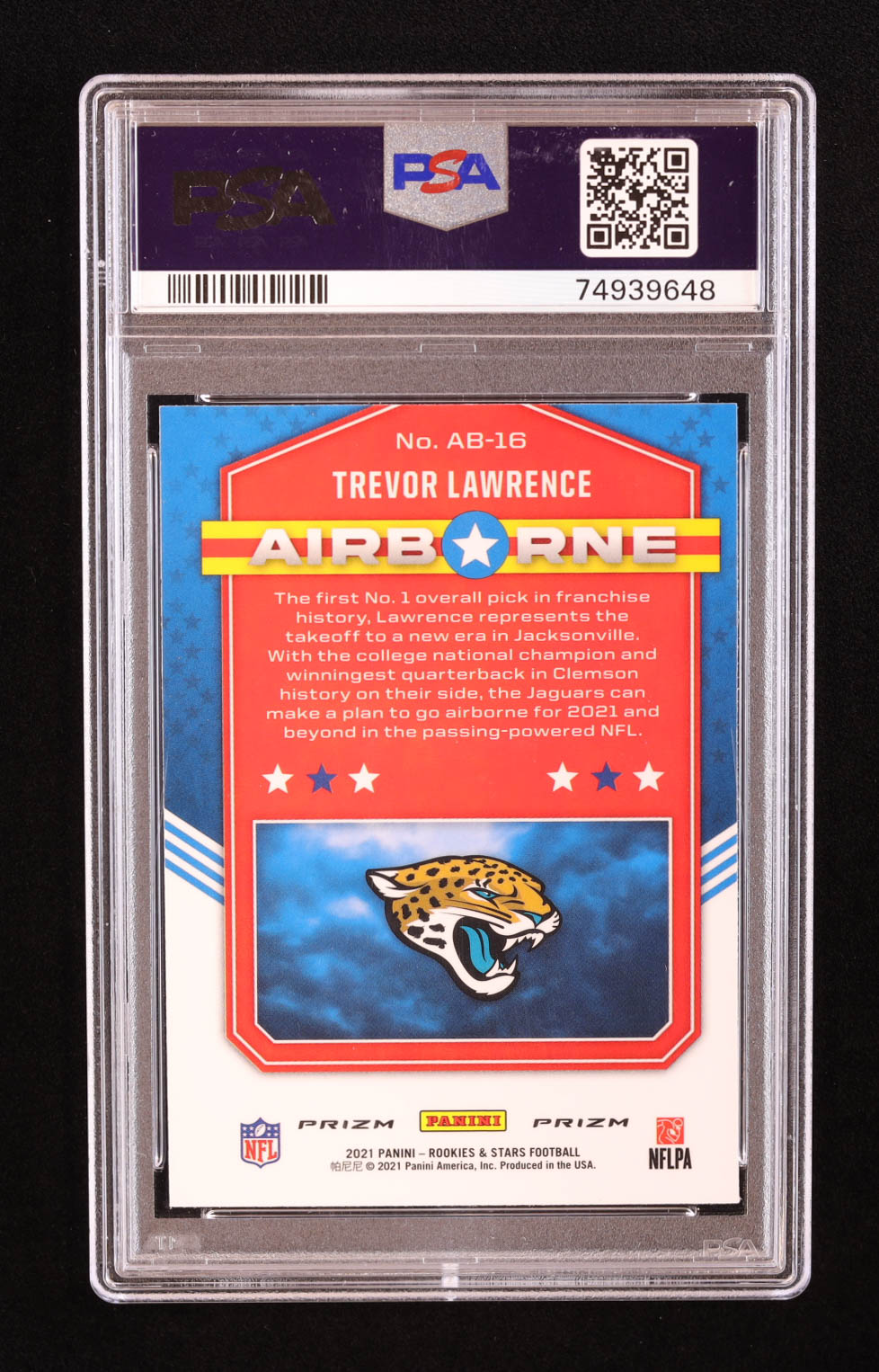 Trevor Lawrence 2021 Rookies and Stars Airborne Red Wave #16 RC (PSA 10) at PristineAuction.com Trevor Lawrence 2021 Rookies and Stars Airborne Red Wave #16 RC (PSA 10) at PristineAuction.com
