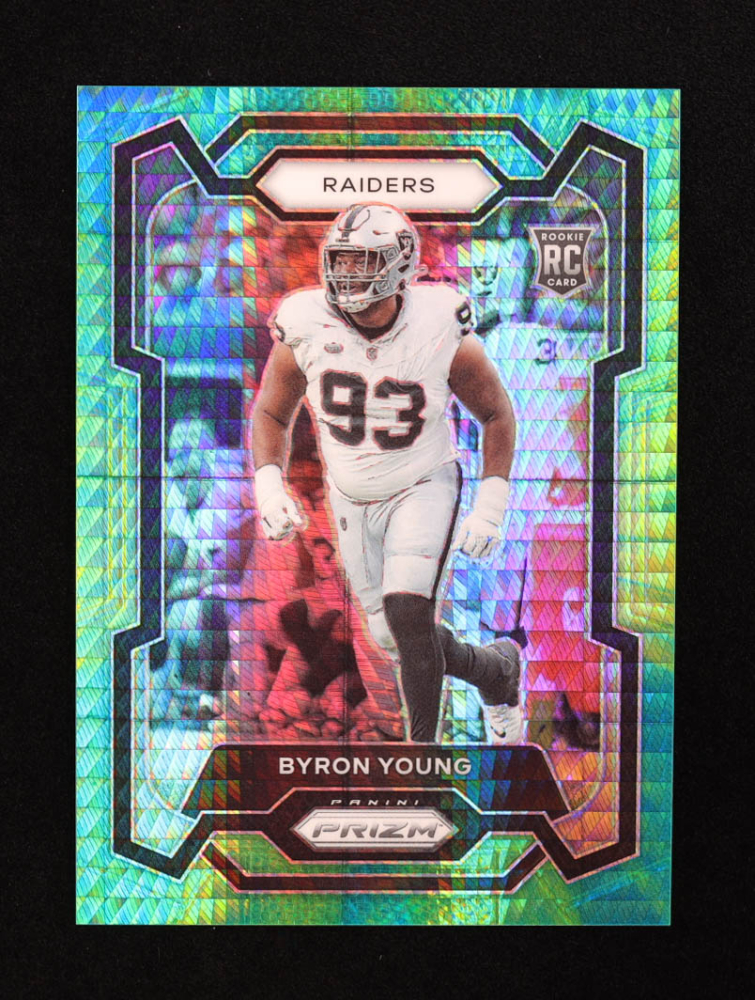 Byron Young 2023 Panini Prizm Prizms Hyper #355 RC #133/175