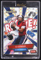 CJ Stroud 2023 Wild Card Alumination Comix Mosaic Silver #ACCS #21/25 RC at PristineAuction.com