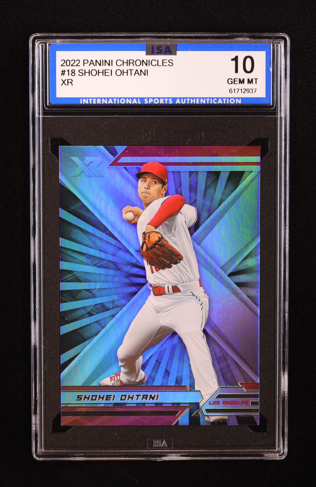 Shohei Ohtani 2022 Panini Chronicles XR #18 (ISA 10) at PristineAuction.com Shohei Ohtani 2022 Panini Chronicles XR #18 (ISA 10) at PristineAuction.com