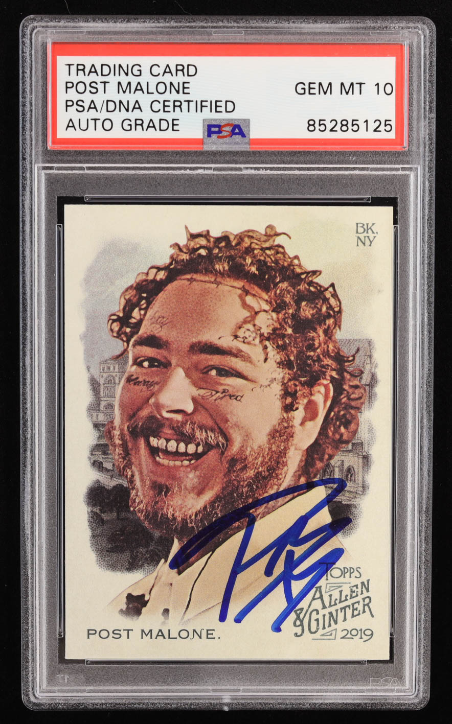 Post Malone Signed 2019 Topps Allen and Ginter #176 (PSA | Autograph Graded PSA 10) at PristineAuction.com Post Malone Signed 2019 Topps Allen and Ginter #176 (PSA | Autograph Graded PSA 10) at PristineAuction.com