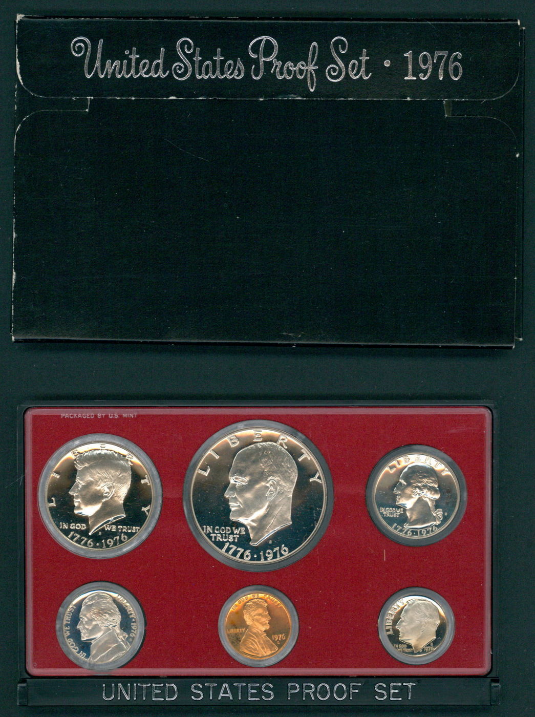1976 United States Proof Set with (6) Coins at PristineAuction.com 1976 United States Proof Set with (6) Coins at PristineAuction.com