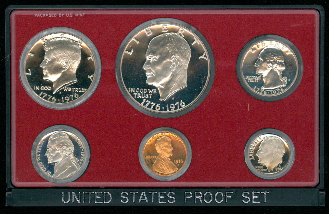 1976 United States Proof Set with (6) Coins at PristineAuction.com 1976 United States Proof Set with (6) Coins at PristineAuction.com