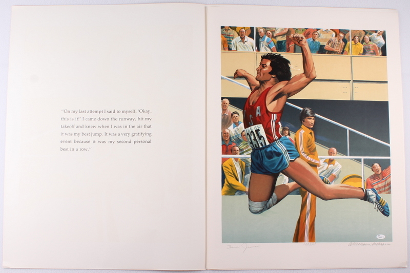 Bruce Jenner Signed Decathlon "Long Jump" 22x29 LE Lithograph (JSA COA) at PristineAuction.com Bruce Jenner Signed Decathlon "Long Jump" 22x29 LE Lithograph (JSA COA) at PristineAuction.com