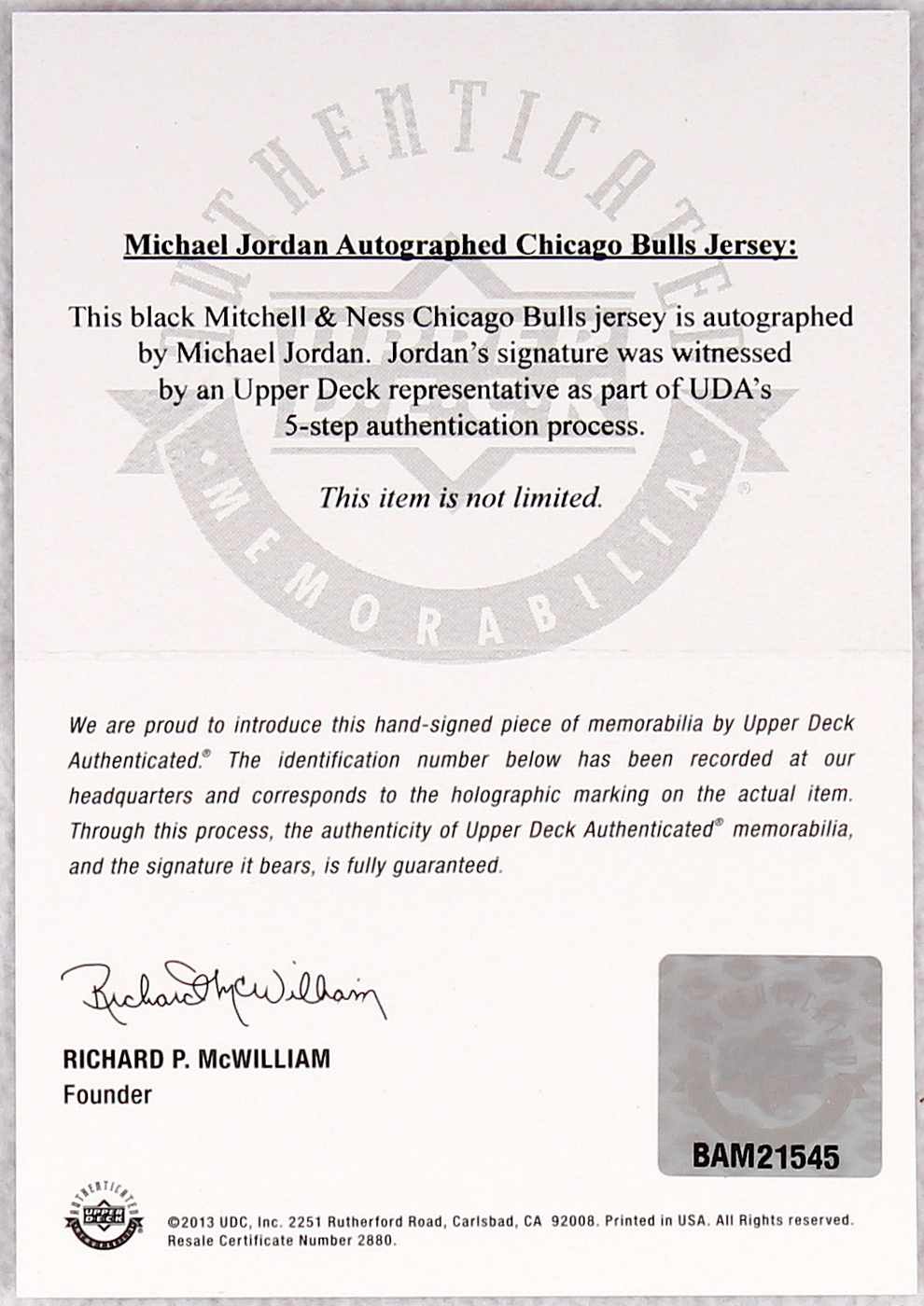 Michael Jordan Signed Bulls Jersey (UDA COA) at PristineAuction.com Michael Jordan Signed Bulls Jersey (UDA COA) at PristineAuction.com
