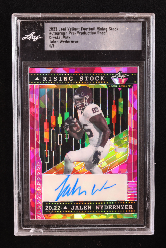 Jalen Wydermyer 2022 Leaf Valiant Football Rising Stock Autograph Pre ...