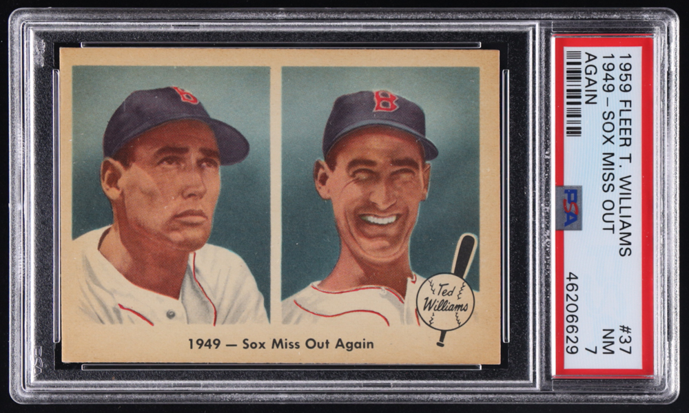 Ted Williams 1959 Fleer 1949 - Sox Miss Out Again #37 (PSA 7) at PristineAuction.com Ted Williams 1959 Fleer 1949 - Sox Miss Out Again #37 (PSA 7) at PristineAuction.com