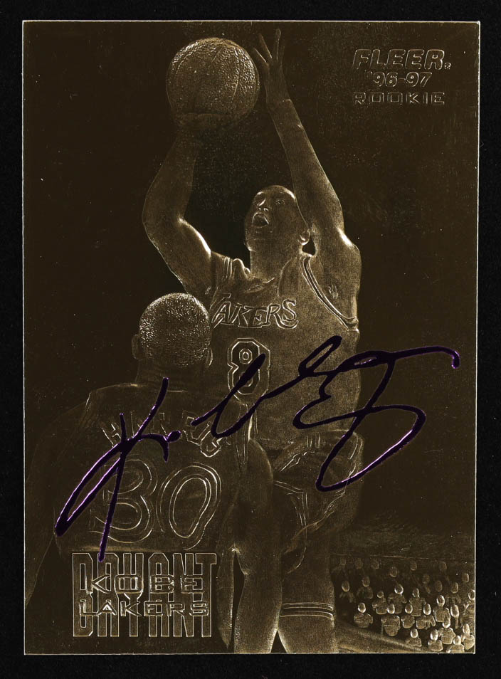 Kobe Bryant 1996-97 Fleer Purple Signature 23Kt Gold RC at PristineAuction.com Kobe Bryant 1996-97 Fleer Purple Signature 23Kt Gold RC at PristineAuction.com