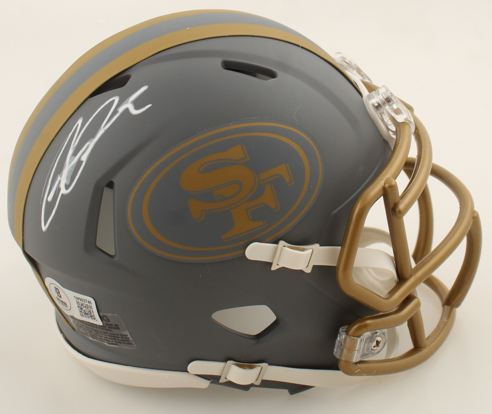 Casque Mini Riddell Speed Slate San Francisco 49ers – Édition Élégante Gris Mat NFL Officiel