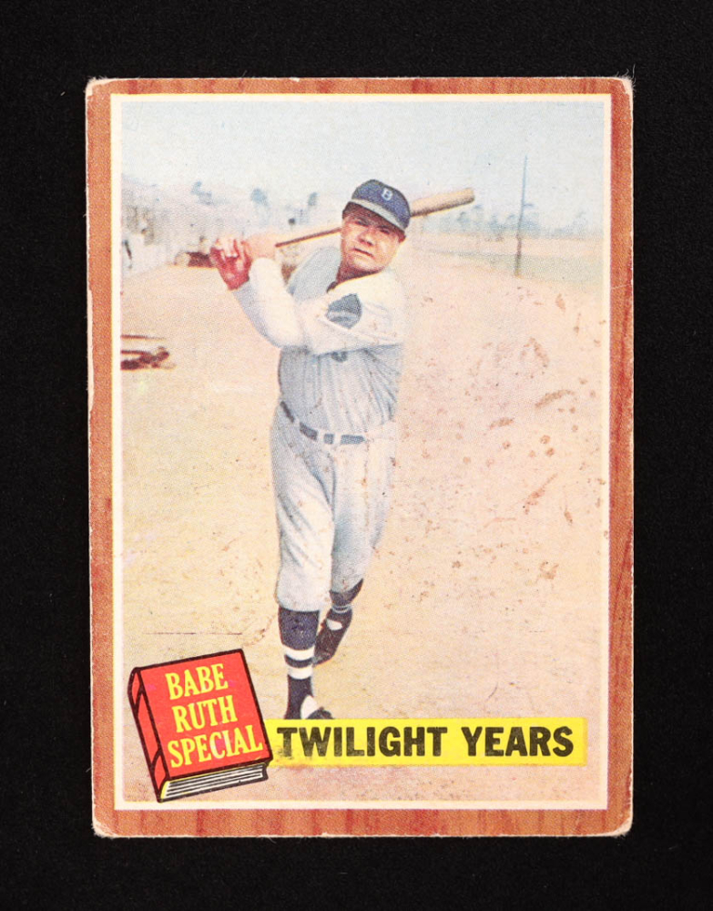 Babe Ruth Rookie Card Topps Babe Ruth 1962 Topps #141 Special 7 / Twilight Years | Pristine Auction