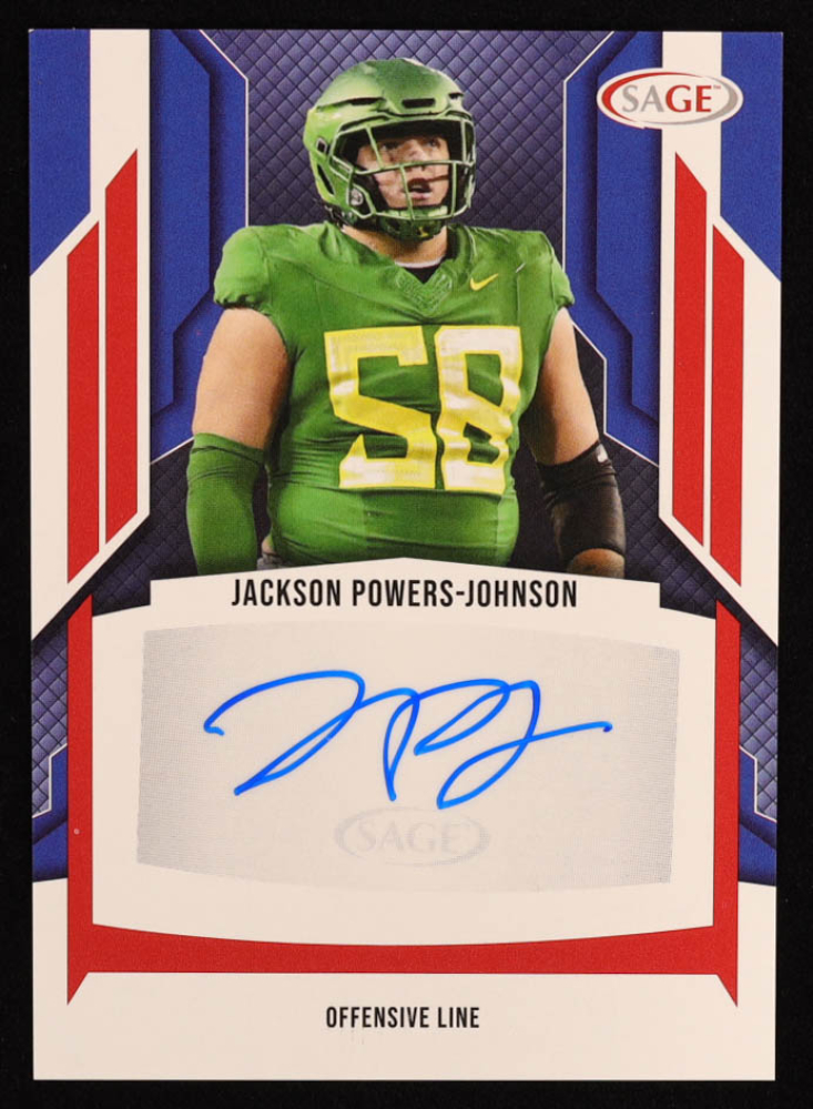 Jackson Powers-Johnson 2024 SAGE HIT Autographs Red #AJPJ RC | Pristine ...