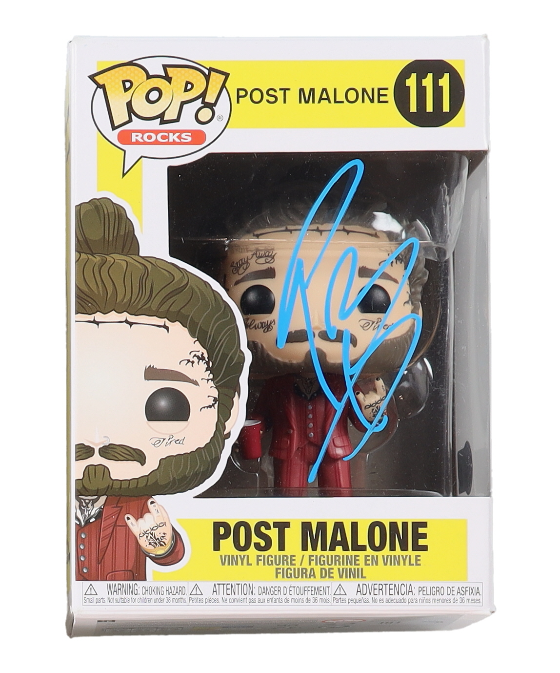 Post Malone Signed "Post Malone" #111 Post Malone Funko Pop! Vinyl Figure (Beckett) at PristineAuction.com Post Malone Signed "Post Malone" #111 Post Malone Funko Pop! Vinyl Figure (Beckett) at PristineAuction.com