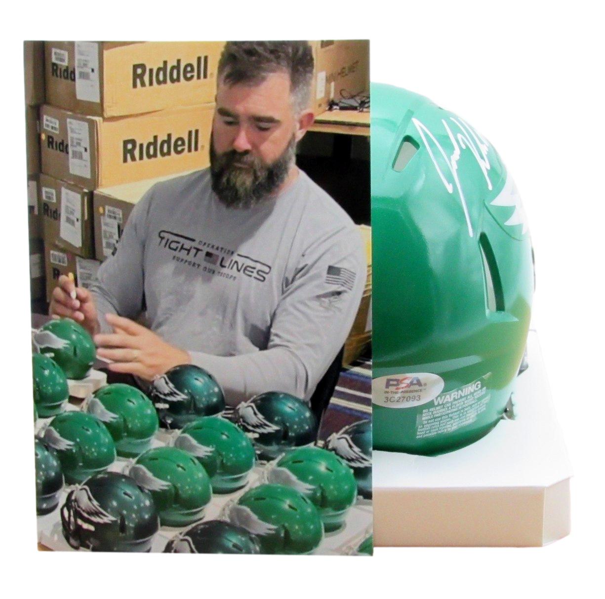 Jason Kelce Signed Eagles Speed Mini Helmet (PSA) at PristineAuction.com Jason Kelce Signed Eagles Speed Mini Helmet (PSA) at PristineAuction.com
