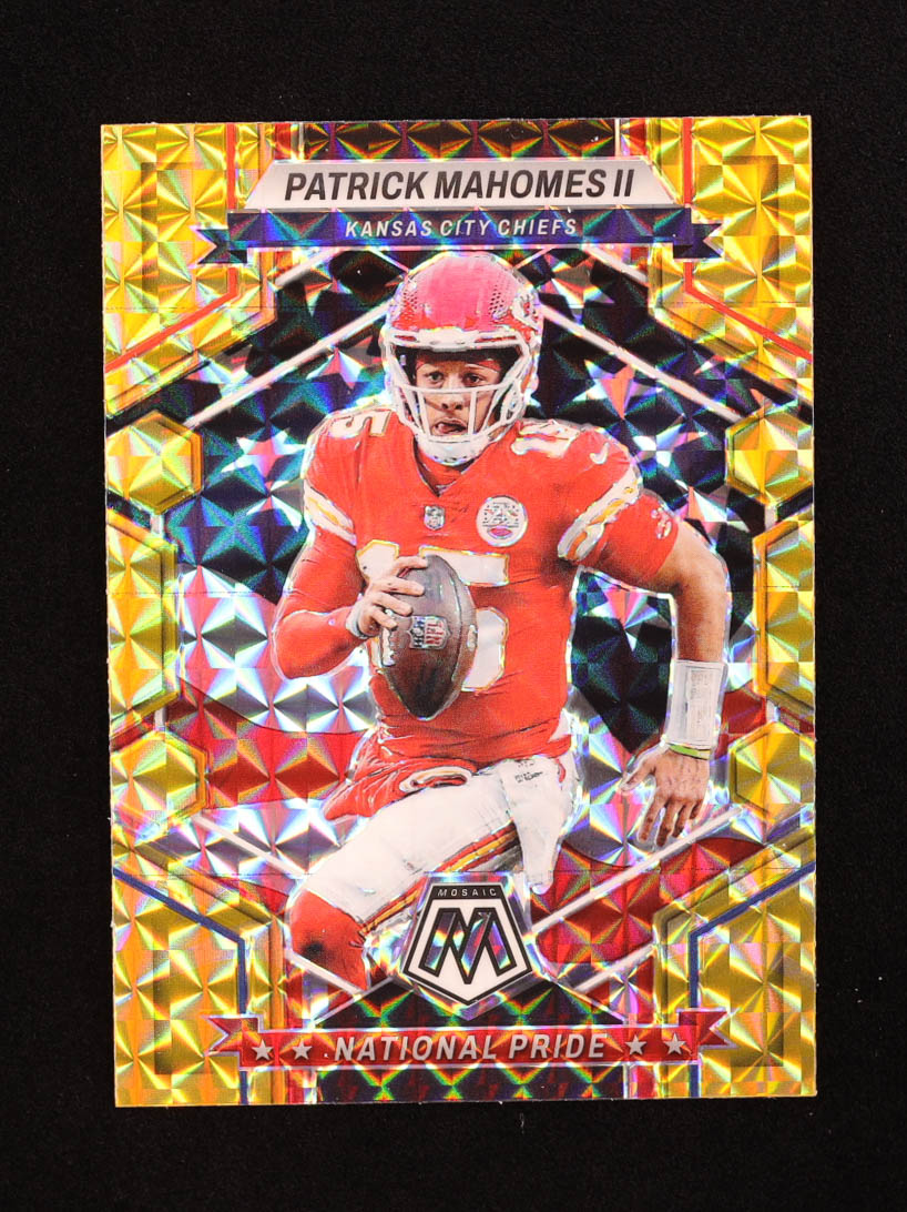 Patrick Mahomes II 2023 Panini Mosaic Mosaic Reactive Yellow #251 NP at PristineAuction.com Patrick Mahomes II 2023 Panini Mosaic Mosaic Reactive Yellow #251 NP at PristineAuction.com