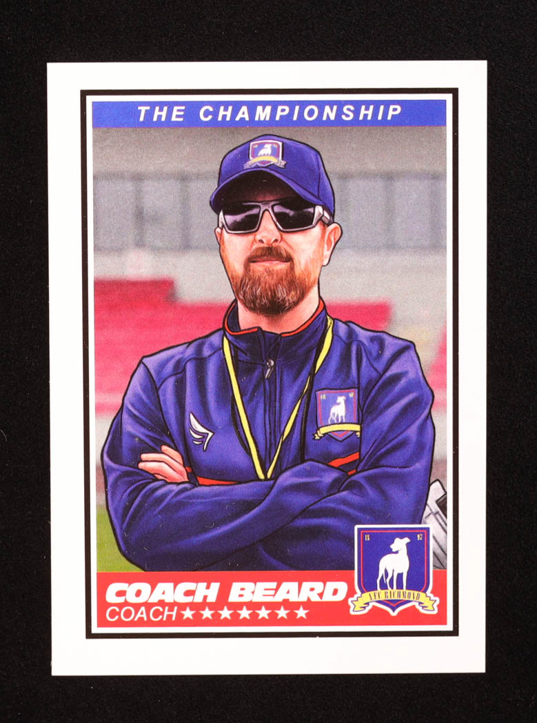 Brendan Hunt as Coach Beard "Ted Lasso" - Cuyler Smith Custom Art Card at PristineAuction.com Brendan Hunt as Coach Beard "Ted Lasso" - Cuyler Smith Custom Art Card at PristineAuction.com