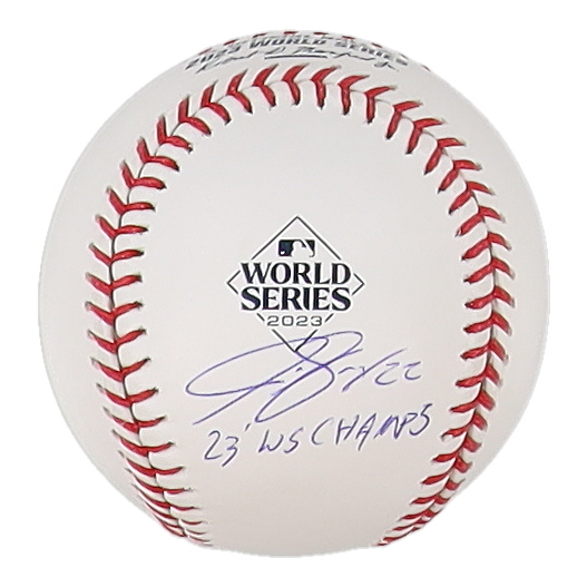 Jon Gray Signed 2023 World Series Logo Baseball Inscribed "23 WS Champs" (JSA) at PristineAuction.com Jon Gray Signed 2023 World Series Logo Baseball Inscribed "23 WS Champs" (JSA) at PristineAuction.com