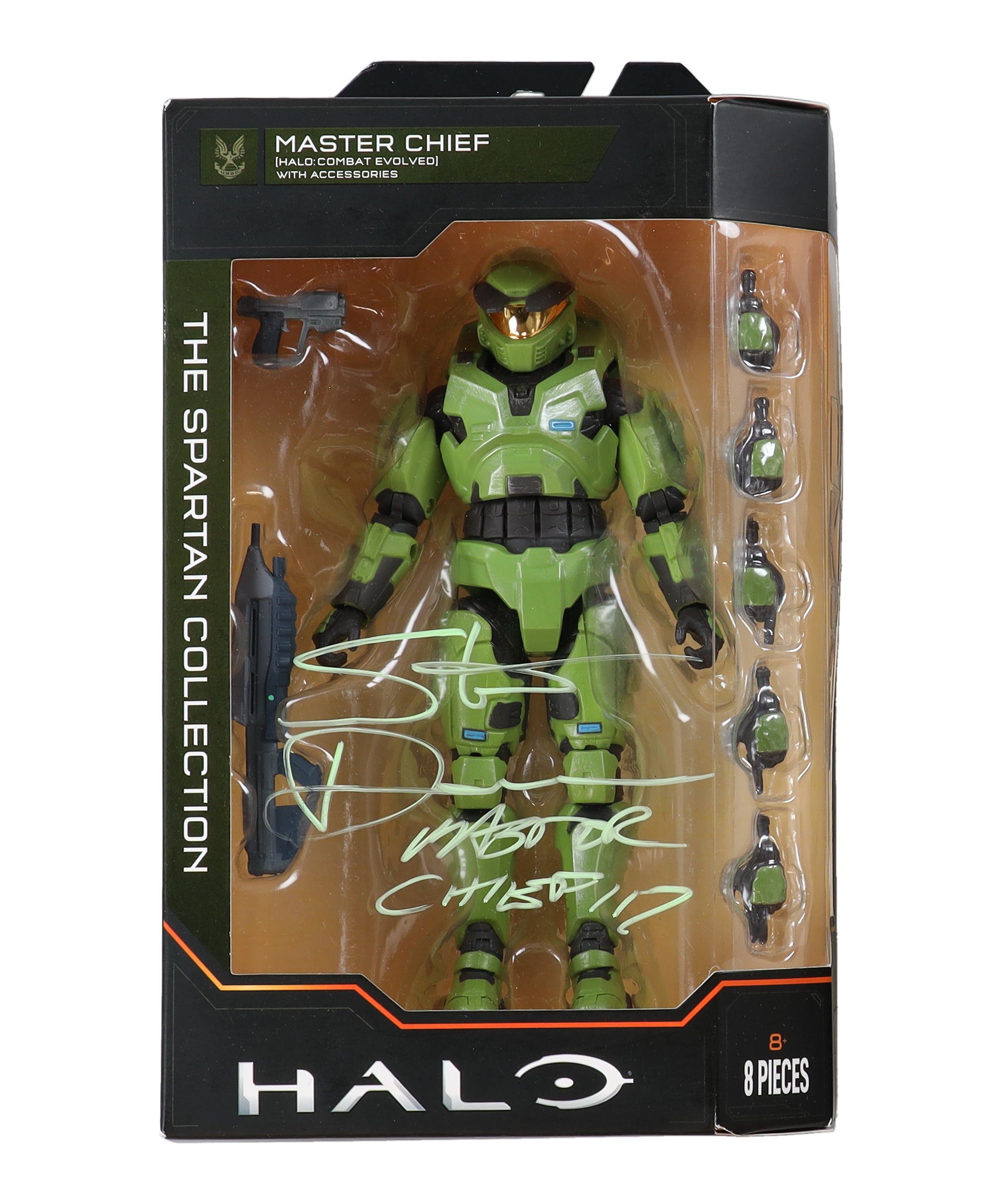 Steve Downes Signed "Halo" Master Chief Jazwares WCT Action Figure Inscribed "Master Chief 117" (JSA) at PristineAuction.com Steve Downes Signed "Halo" Master Chief Jazwares WCT Action Figure Inscribed "Master Chief 117" (JSA) at PristineAuction.com