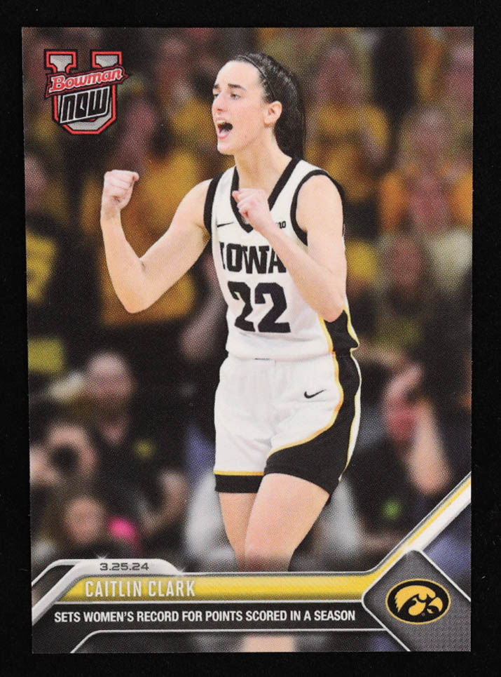 Caitlin Clark 2023-24 Bowman University Now #74 RC at PristineAuction.com Caitlin Clark 2023-24 Bowman University Now #74 RC at PristineAuction.com