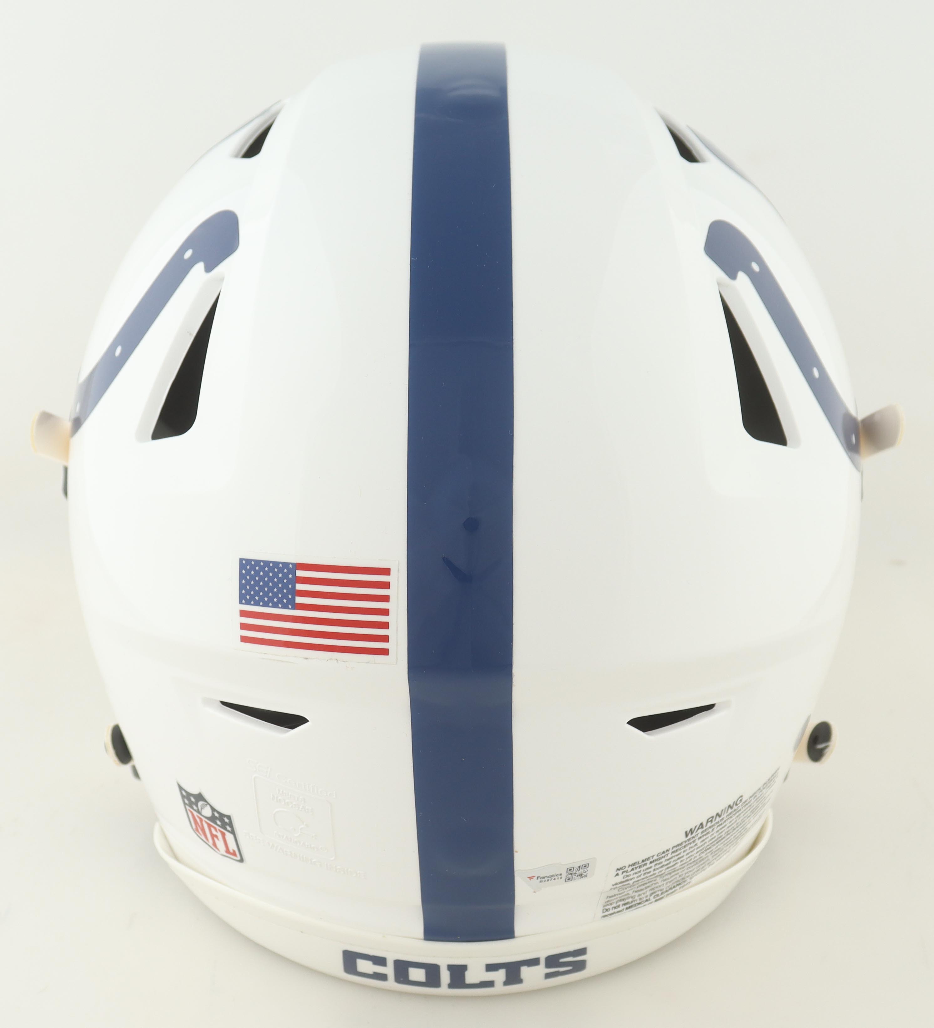 Peyton Manning Signed Colts Full-Size Authentic On-Field SpeedFlex Helmet With Team Logo Display Case Inscribed "HOF 21" (Fanatics) at PristineAuction.com Peyton Manning Signed Colts Full-Size Authentic On-Field SpeedFlex Helmet With Team Logo Display Case Inscribed "HOF 21" (Fanatics) at PristineAuction.com