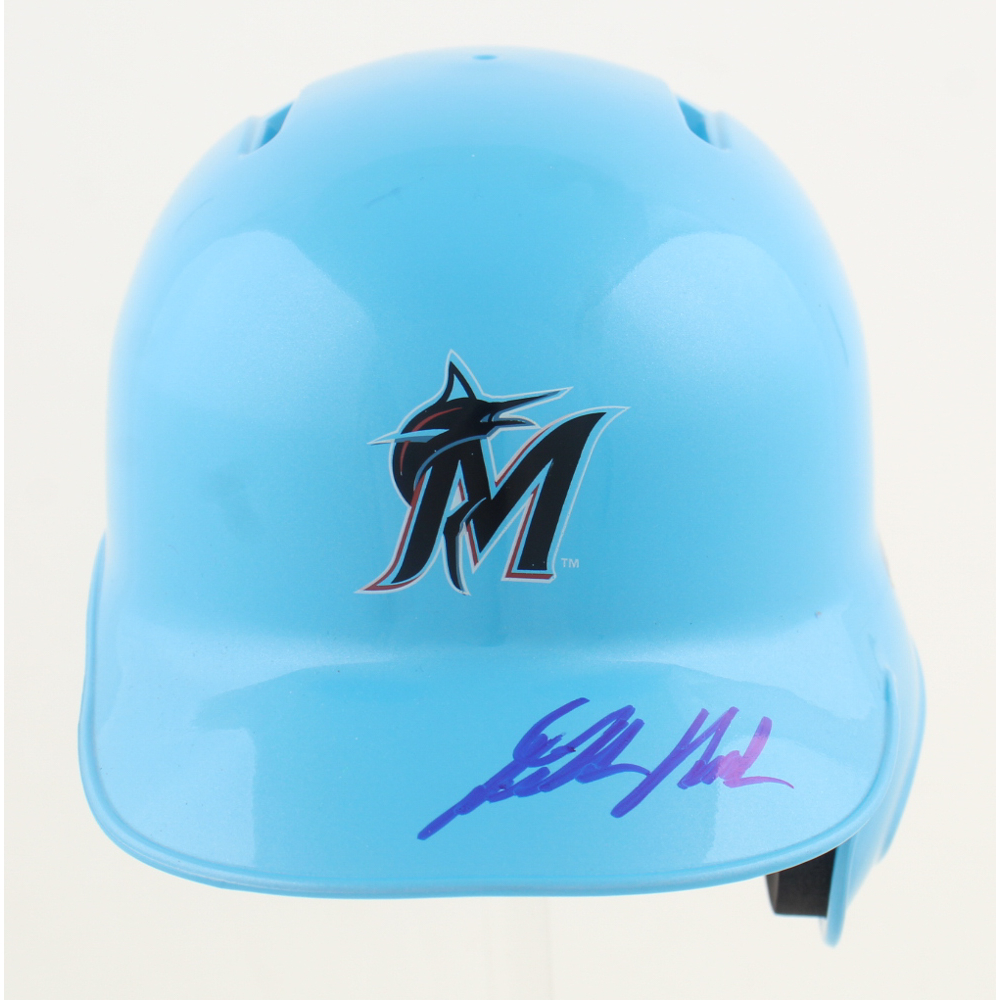 Dillon Head Signed Marlins Mini Batting Helmet (JSA) at PristineAuction.com