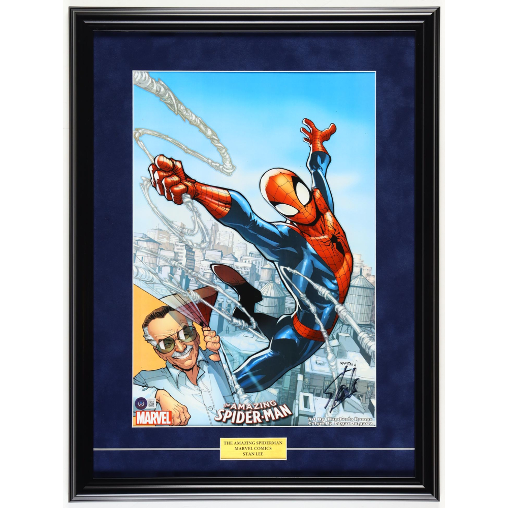 Photographie Encadrée Andrew Garfield En Spider-Man - Signée - 12x8 Pouces