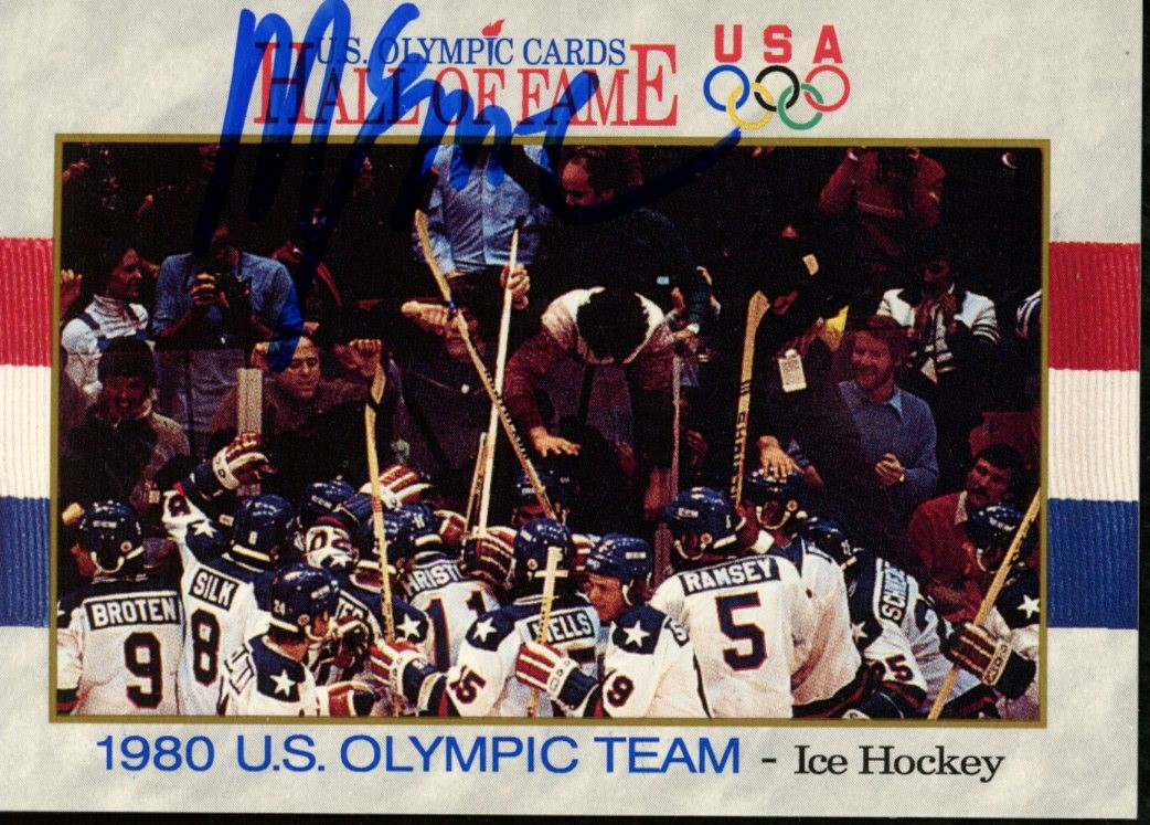 Mike Eruzione Signed 1991 Impel U.S. Olympic Hall of Fame #69 (JSA) at PristineAuction.com Mike Eruzione Signed 1991 Impel U.S. Olympic Hall of Fame #69 (JSA) at PristineAuction.com