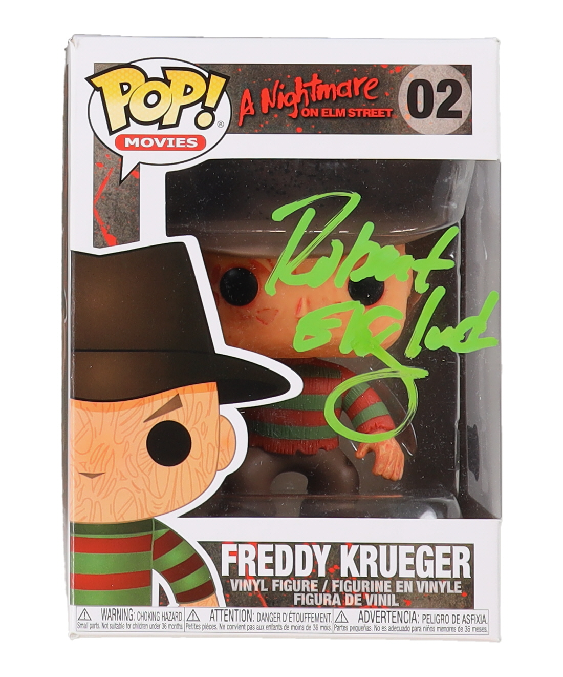 Robert Englund Signed "A Nightmare On Elm Street" #02 Freddy Krueger Funko Pop! Vinyl Figure (Beckett) at PristineAuction.com Robert Englund Signed "A Nightmare On Elm Street" #02 Freddy Krueger Funko Pop! Vinyl Figure (Beckett) at PristineAuction.com