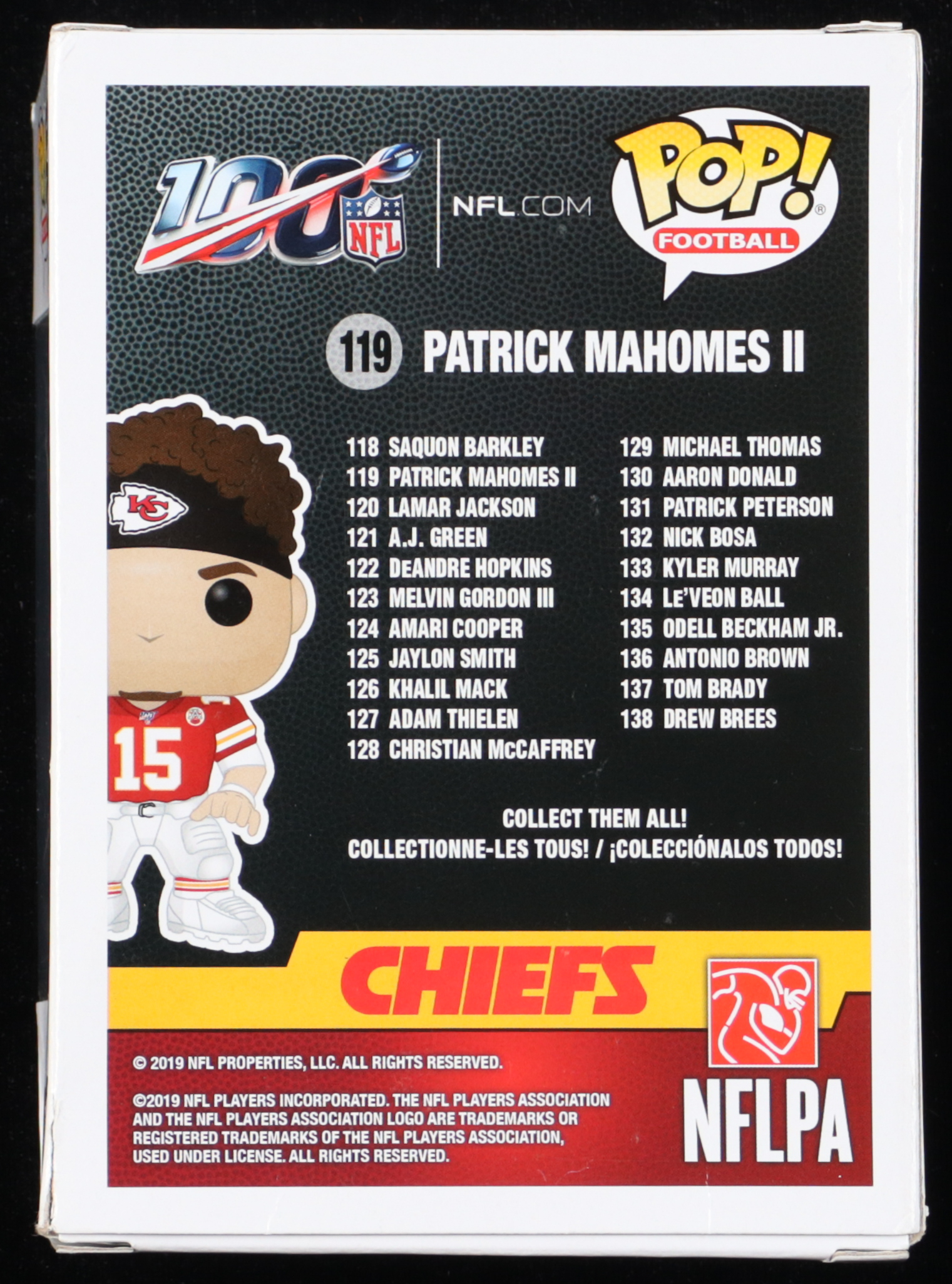 Patrick Mahomes II Signed Chiefs #119 Funko Pop! Vinyl Figure (Beckett) (See Description) at PristineAuction.com Patrick Mahomes II Signed Chiefs #119 Funko Pop! Vinyl Figure (Beckett) (See Description) at PristineAuction.com