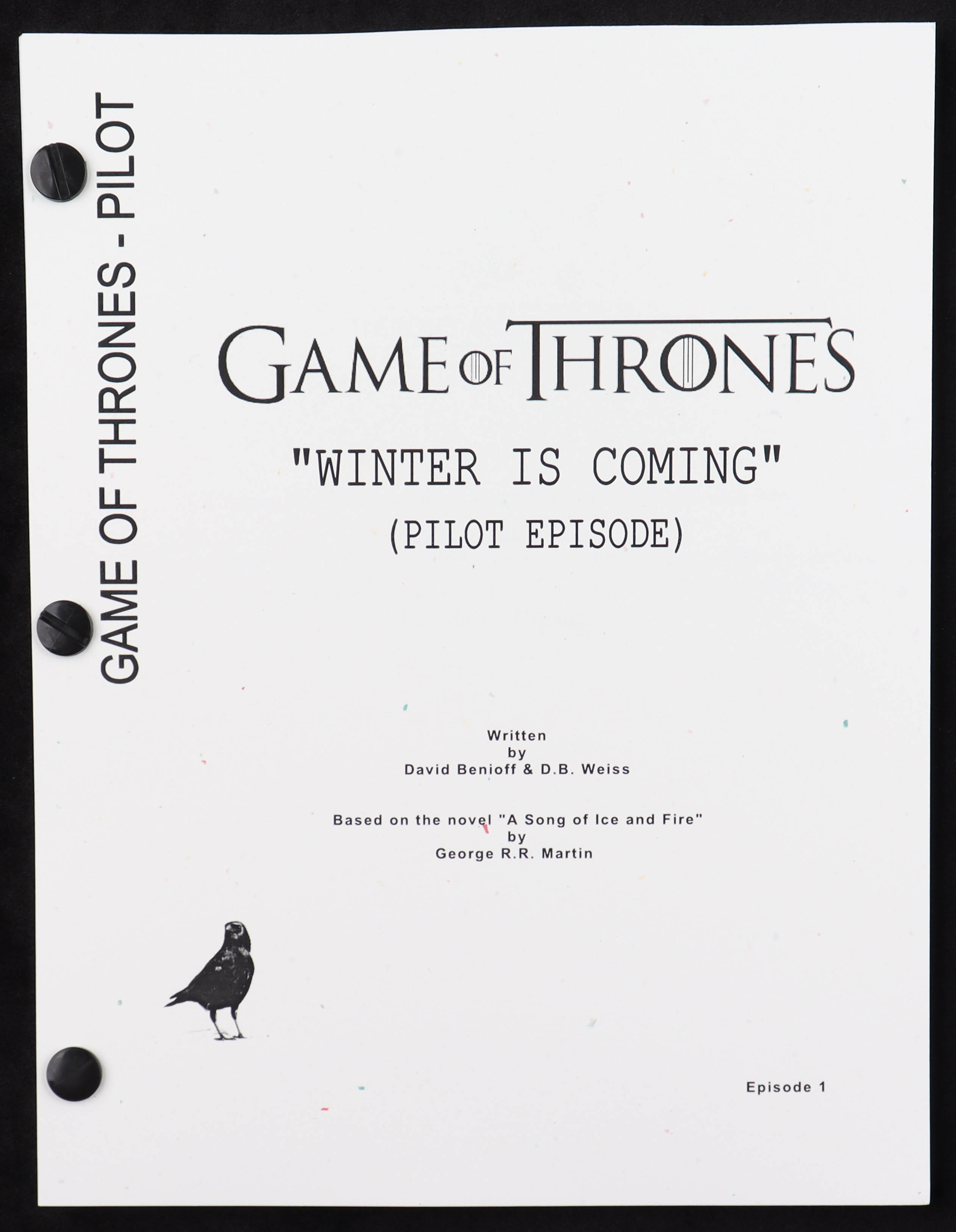 "Game Of Thrones" Pilot Episode Script at PristineAuction.com "Game Of Thrones" Pilot Episode Script at PristineAuction.com
