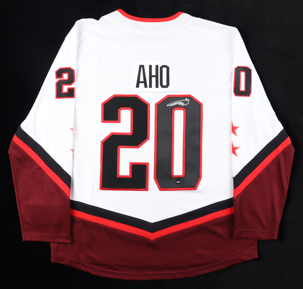 Sebastian Aho Signed 2022 All-Star Game Jersey (COJO) at PristineAuction.com Sebastian Aho Signed 2022 All-Star Game Jersey (COJO) at PristineAuction.com