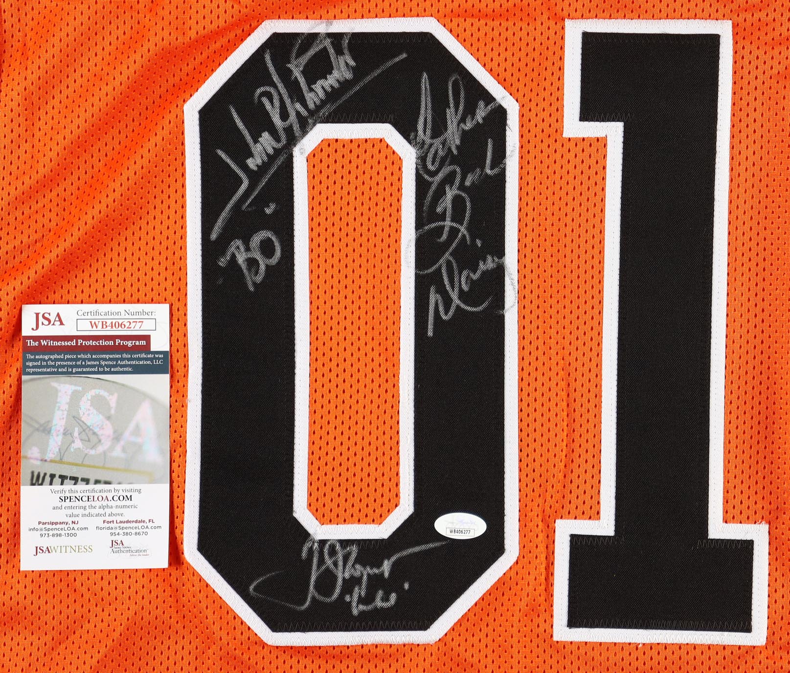 John Schneider, Catherine Bach & Tom Wopat Signed "The Dukes of Hazzard" Jersey Inscribed "Bo", "Daisy" & "Luke" (JSA) at PristineAuction.com John Schneider, Catherine Bach & Tom Wopat Signed "The Dukes of Hazzard" Jersey Inscribed "Bo", "Daisy" & "Luke" (JSA) at PristineAuction.com