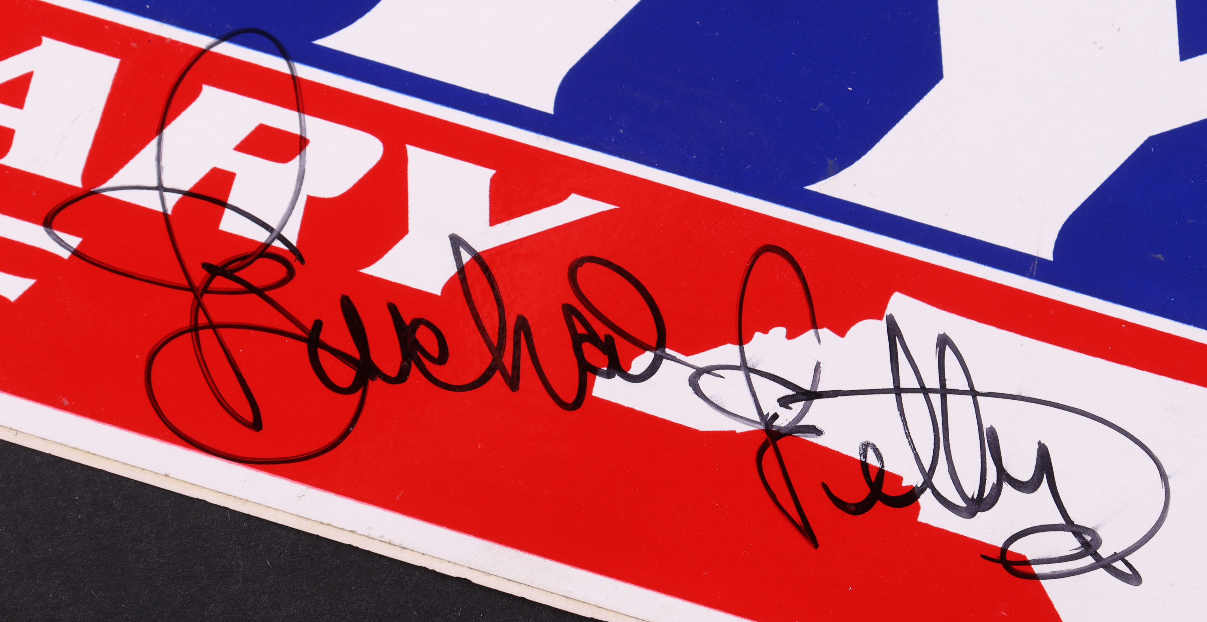 Richard Petty Signed Original Political "Secretary of State" Campaign Bumper Sticker | From Richard Petty Collection at PristineAuction.com Richard Petty Signed Original Political "Secretary of State" Campaign Bumper Sticker | From Richard Petty Collection at PristineAuction.com