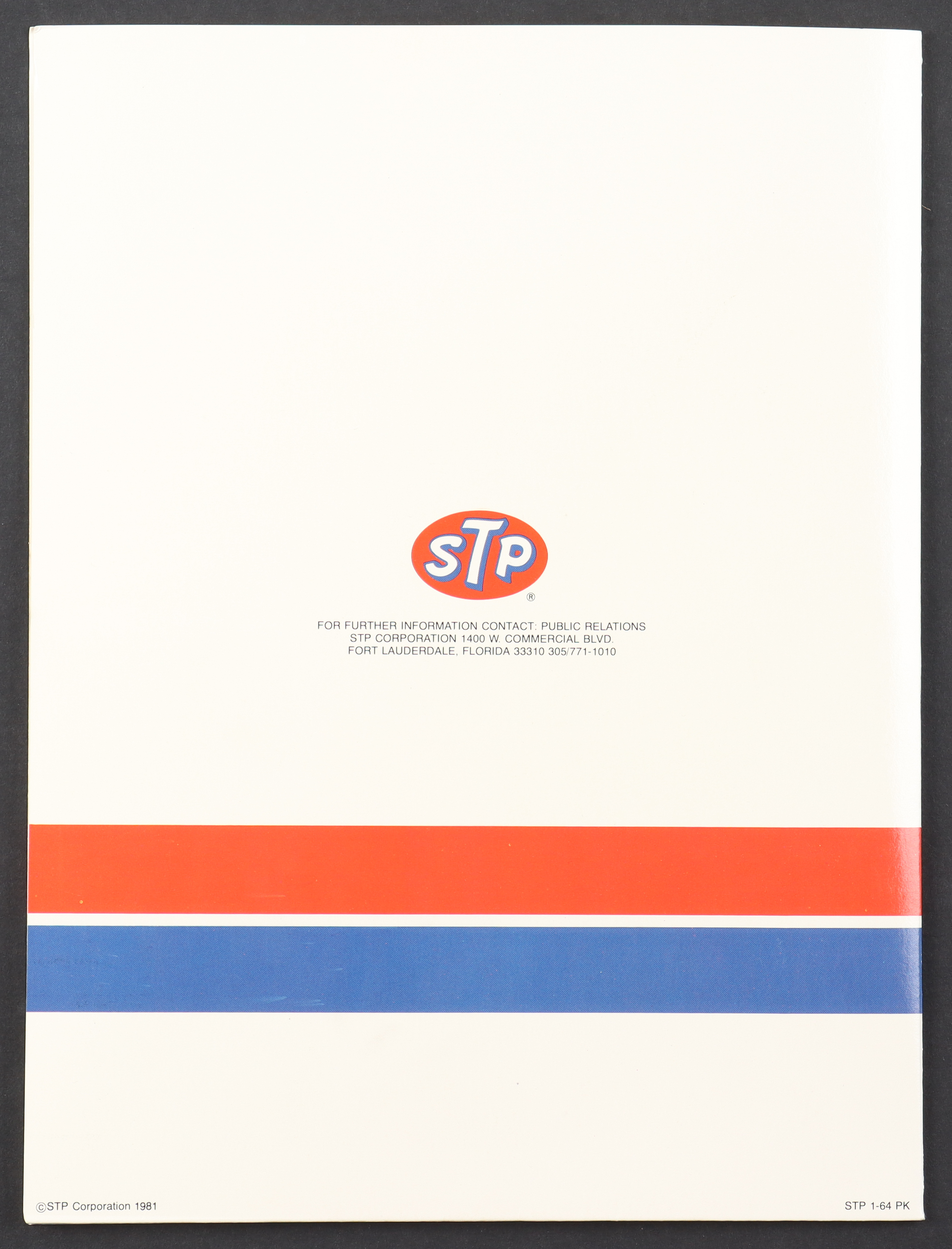 Richard Petty Signed Original 1981 STP Racing Team Press Information ...