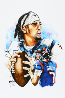 "C. J. Stroud" Texans LE 12x18 Lithograph by Brian Barton #/250 (PA) at PristineAuction.com