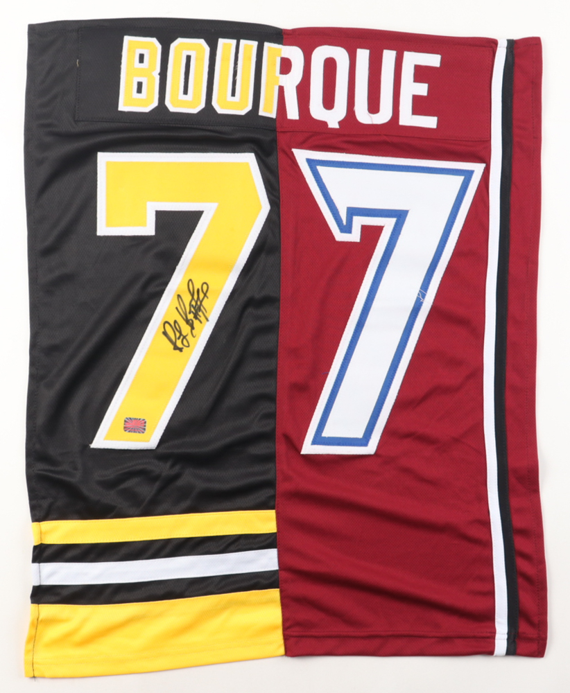 Ray Bourque Signed #77 Jersey Swatch (YSMS) at PristineAuction.com Ray Bourque Signed #77 Jersey Swatch (YSMS) at PristineAuction.com