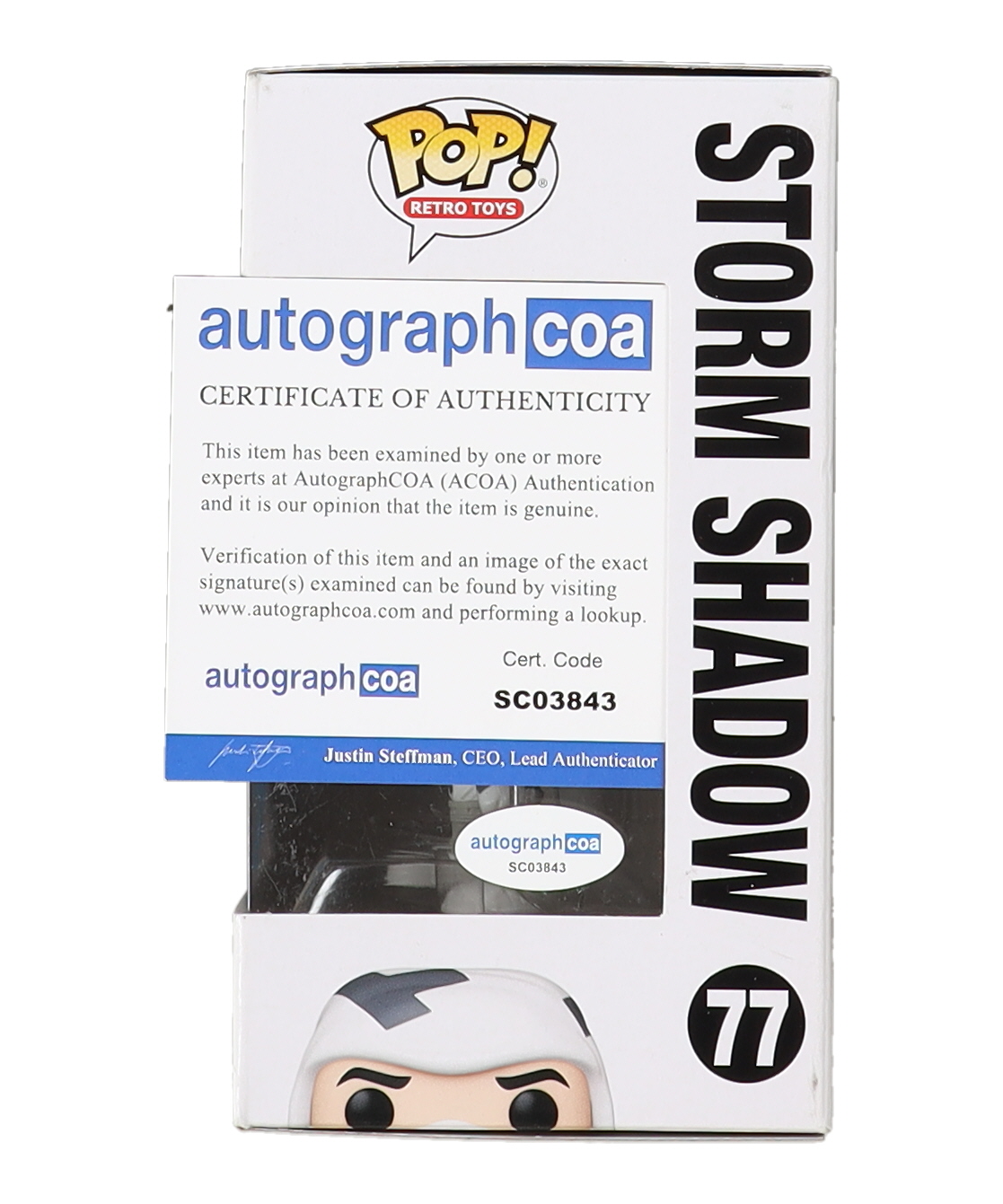 Andrew Koji Signed "G.I. Joe" #77 Storm Shadow Funko Pop! Vinyl Figure (ACOA) at PristineAuction.com Andrew Koji Signed "G.I. Joe" #77 Storm Shadow Funko Pop! Vinyl Figure (ACOA) at PristineAuction.com