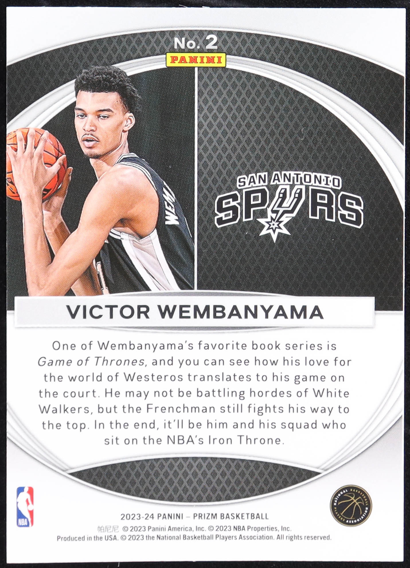 Victor Wembanyama 2023-24 Panini Prizm Global Reach #2 RC at PristineAuction.com Victor Wembanyama 2023-24 Panini Prizm Global Reach #2 RC at PristineAuction.com