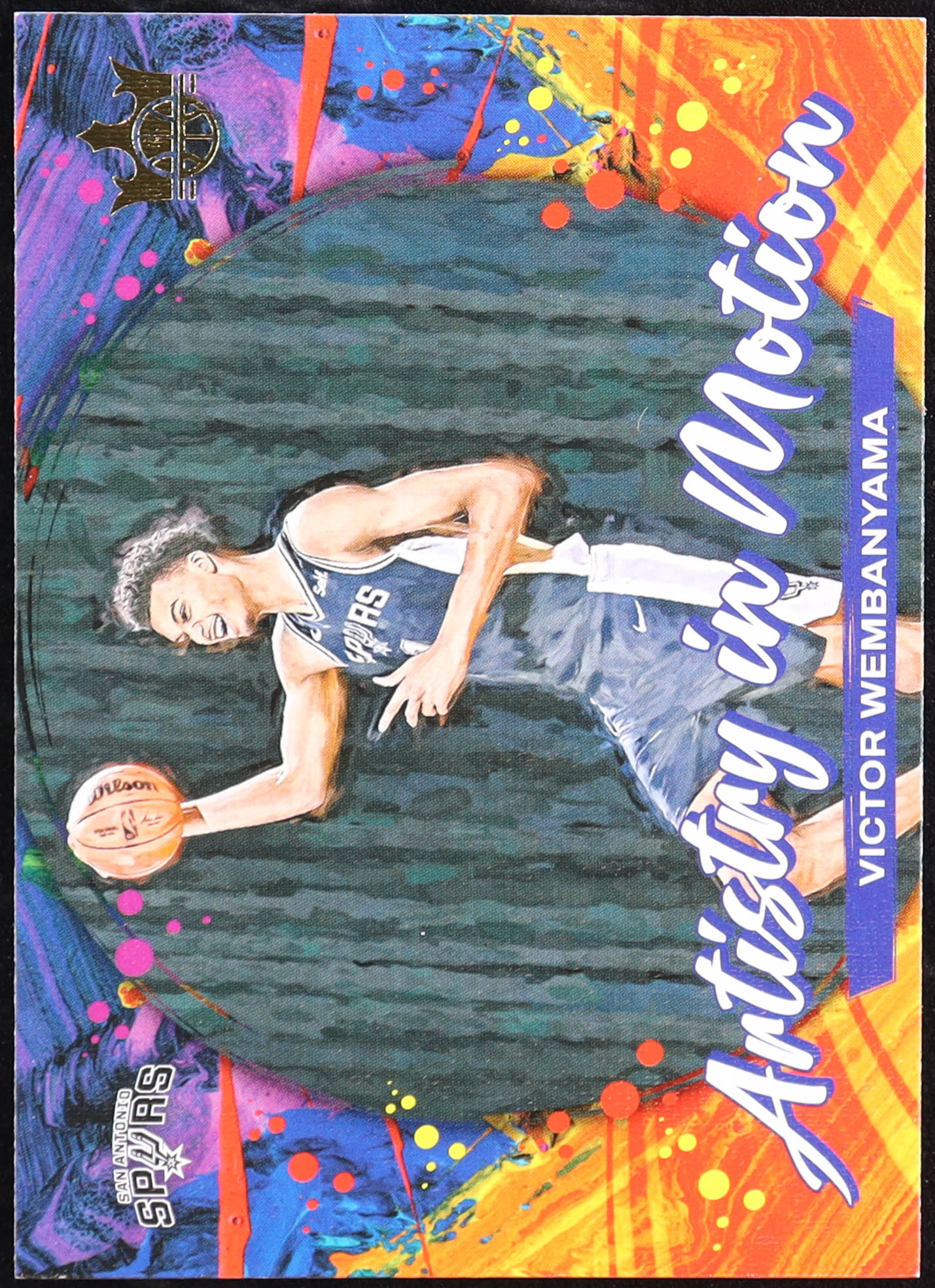 Victor Wembanyama 2023-24 Court Kings Artistry in Motion #12 RC at PristineAuction.com Victor Wembanyama 2023-24 Court Kings Artistry in Motion #12 RC at PristineAuction.com