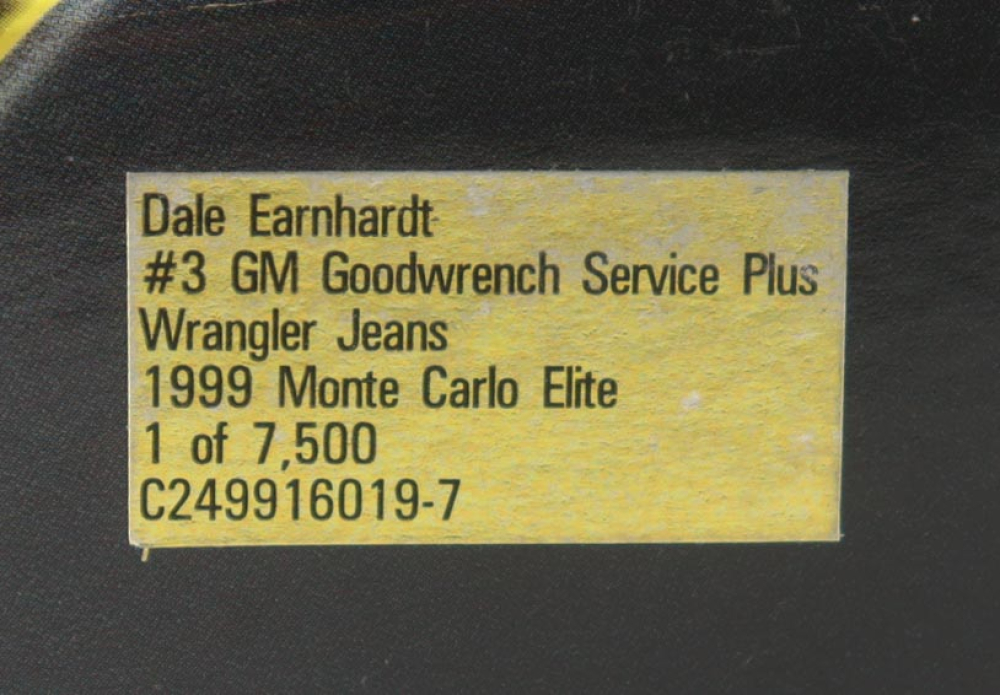 Dale Earnhardt 1/24 #3 GM Goodwrench Service Plus Wrangler Jeans 1999