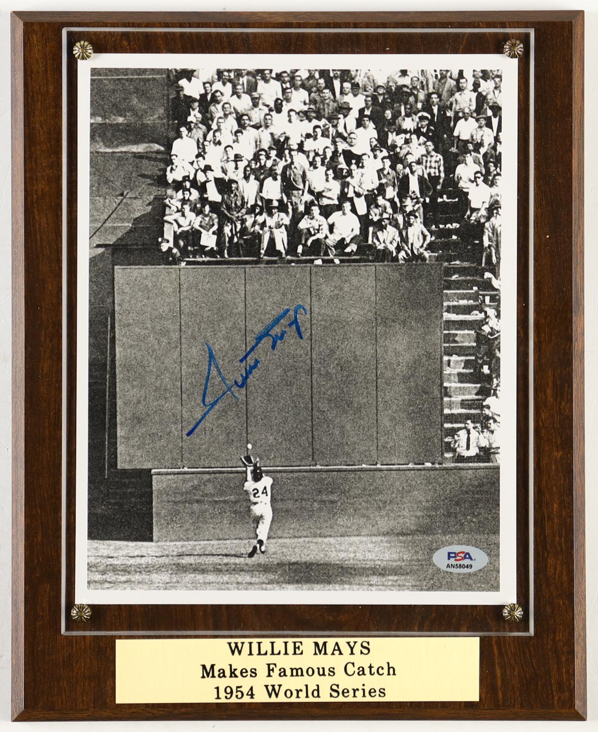 Willie Mays Signed Giants Plaque Display (PSA) | Pristine Auction