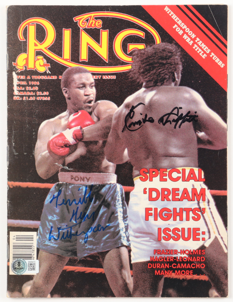 Emile Griffith & "Terrible" Tim Witherspoon Signed 1986 "The Ring" Magazine (Beckett) at PristineAuction.com Emile Griffith & "Terrible" Tim Witherspoon Signed 1986 "The Ring" Magazine (Beckett) at PristineAuction.com