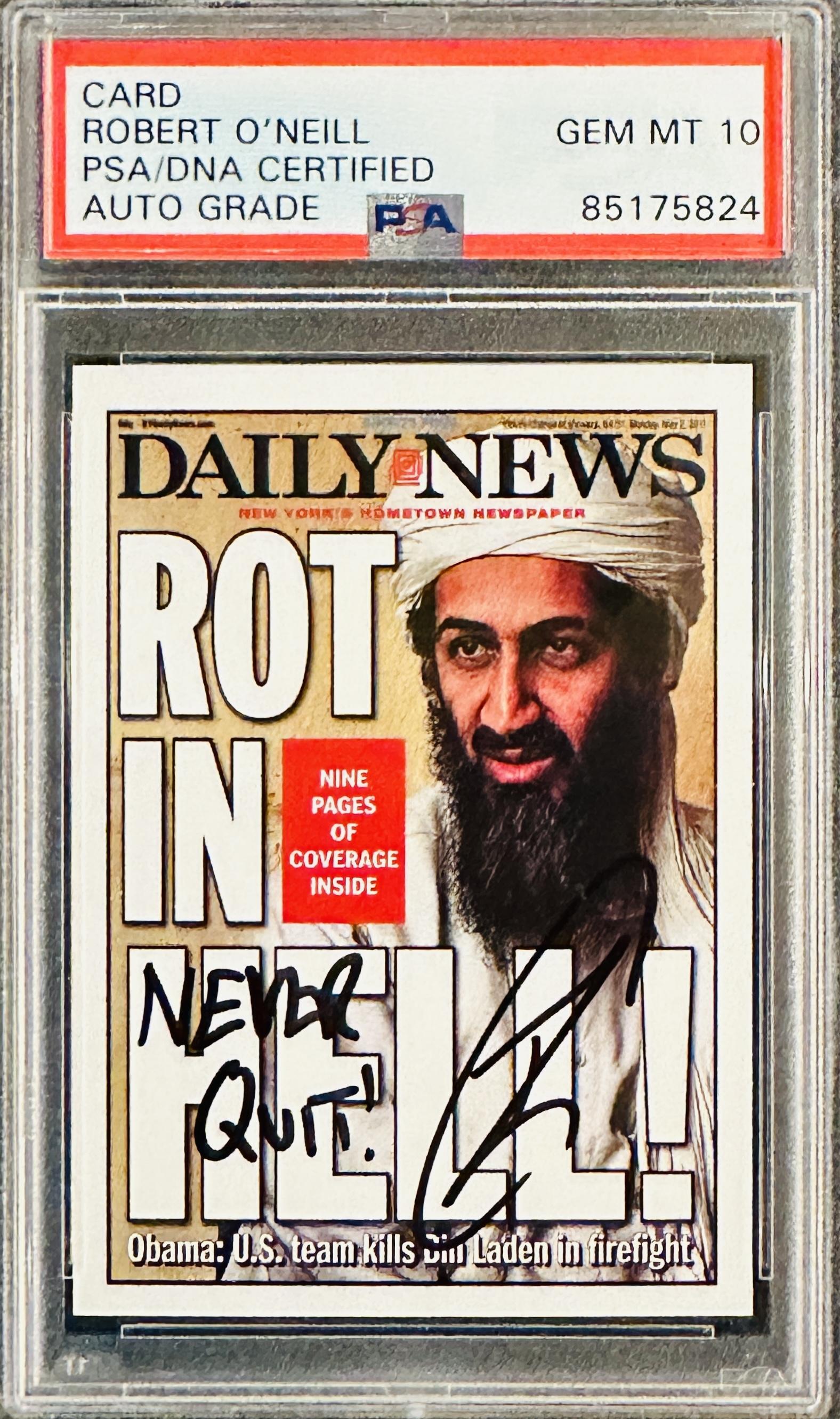 Robert J. O'Neill Signed LE Trading Card Inscribed 