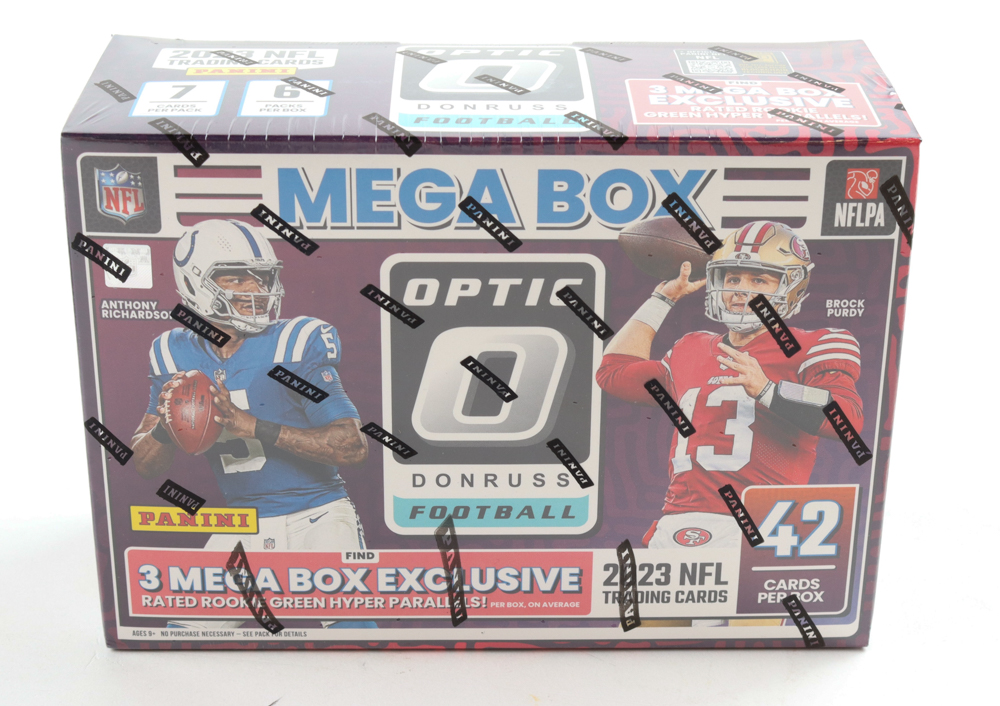 2023 Panini Donruss Optic Football Mega Box With (6) Packs at PristineAuction.com 2023 Panini Donruss Optic Football Mega Box With (6) Packs at PristineAuction.com