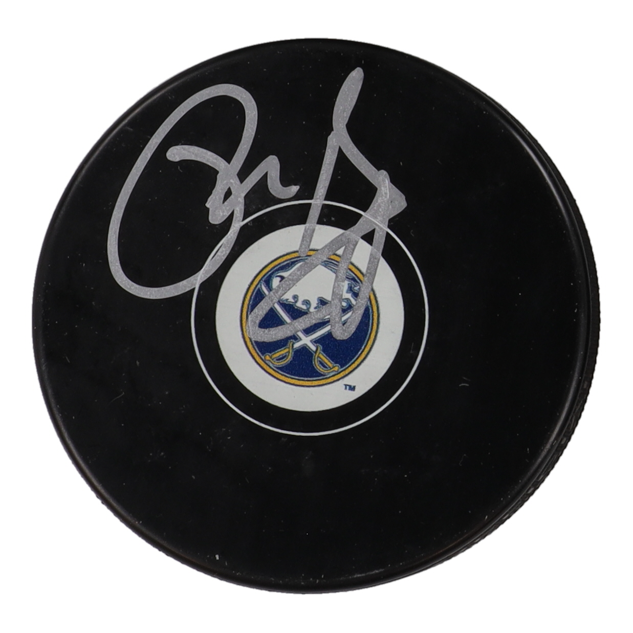 Phil Housley Signed Sabres Logo Hockey Puck (Beckett) at PristineAuction.com Phil Housley Signed Sabres Logo Hockey Puck (Beckett) at PristineAuction.com