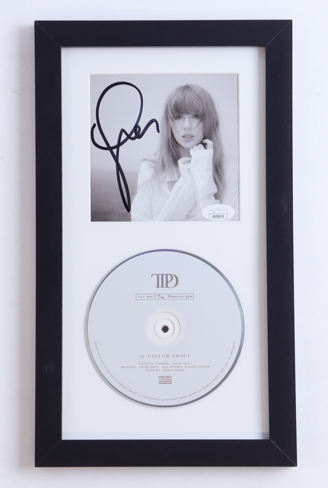 Taylor Swift Signed Custom Framed "The Tortured Poets Department" CD Album Insert Display With Disc (JSA) at PristineAuction.com Taylor Swift Signed Custom Framed "The Tortured Poets Department" CD Album Insert Display With Disc (JSA) at PristineAuction.com