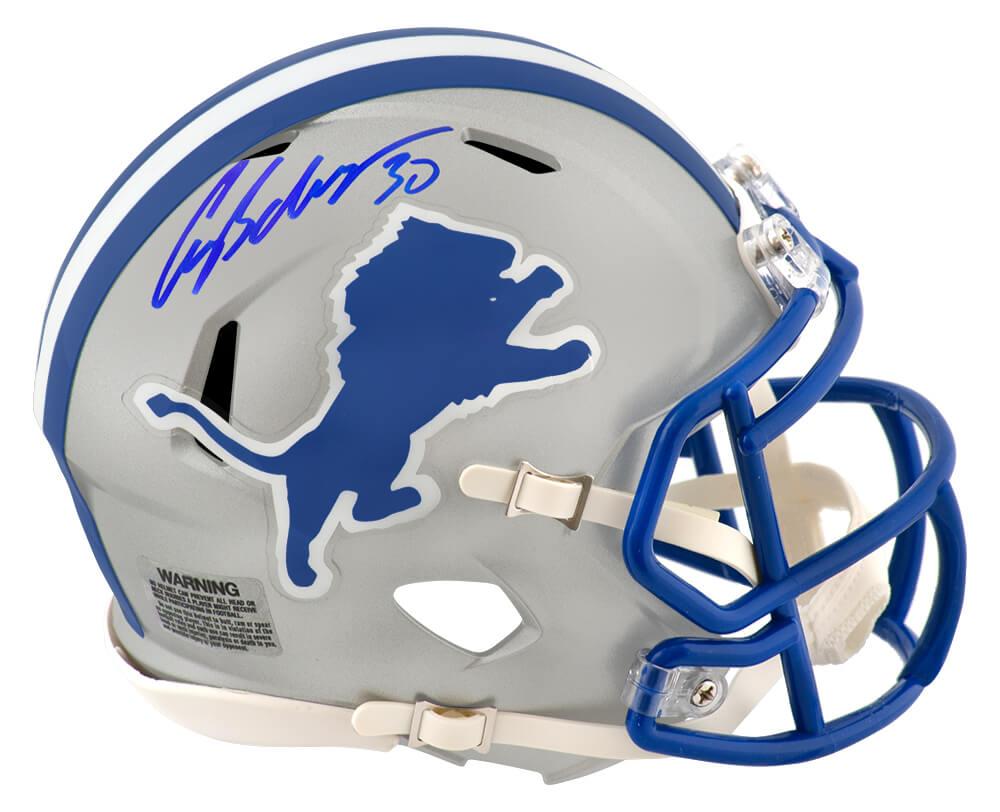 Cory Schlesinger Signed Lions Speed Mini Helmet (Schwartz) at PristineAuction.com Cory Schlesinger Signed Lions Speed Mini Helmet (Schwartz) at PristineAuction.com