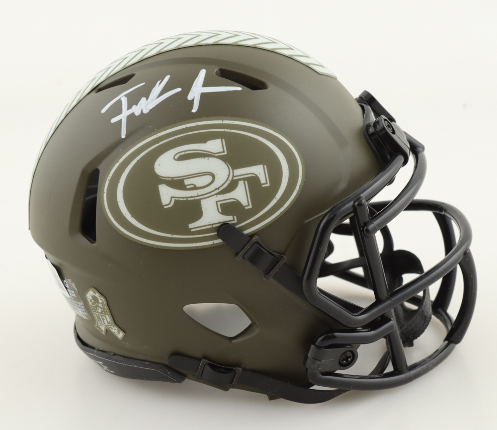 Frank Gore Signed 49ers Salute to Service Alternate Speed Mini Helmet (Beckett) at PristineAuction.com Frank Gore Signed 49ers Salute to Service Alternate Speed Mini Helmet (Beckett) at PristineAuction.com