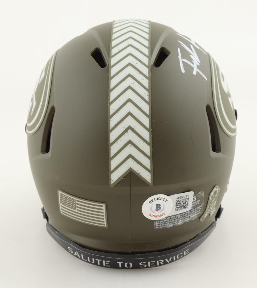 Frank Gore Signed 49ers Salute to Service Alternate Speed Mini Helmet (Beckett) at PristineAuction.com Frank Gore Signed 49ers Salute to Service Alternate Speed Mini Helmet (Beckett) at PristineAuction.com