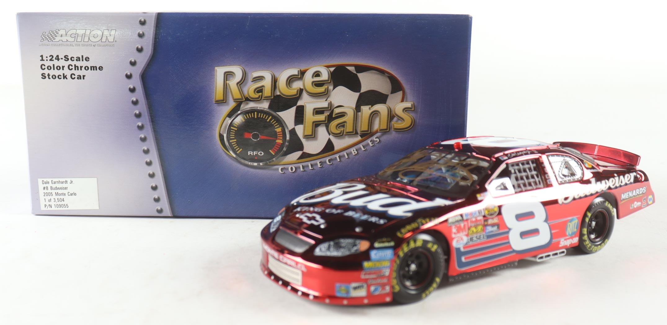 Dale Earnhardt Jr. Signed NASCAR #8 Budweiser 2005 Monte Carlo - 1:24 Premium Diecast Car (Dale Jr.) at PristineAuction.com Dale Earnhardt Jr. Signed NASCAR #8 Budweiser 2005 Monte Carlo - 1:24 Premium Diecast Car (Dale Jr.) at PristineAuction.com